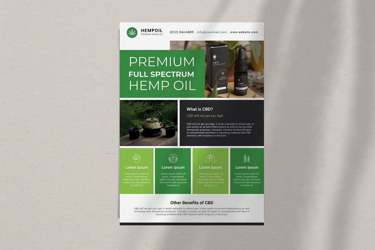 Hemp Product Flyer in Flyer Templates - product preview 8
