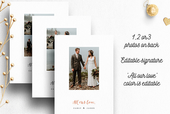 Christmas Card Photo Template in Card Templates - product preview 3