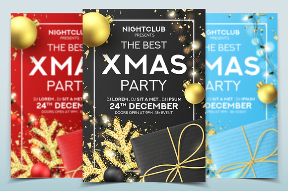 Christmas party poster invitation in Invitation Templates - product preview 1