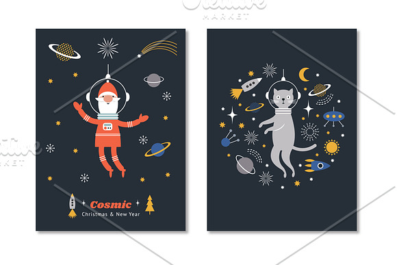 Happy Cosmic Holidays! in Illustrations - product preview 1