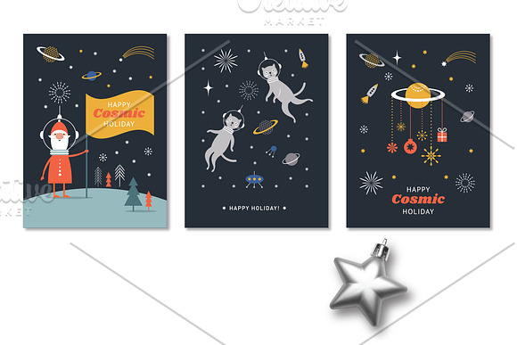 Happy Cosmic Holidays! in Illustrations - product preview 3