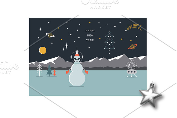 Happy Cosmic Holidays! in Illustrations - product preview 4