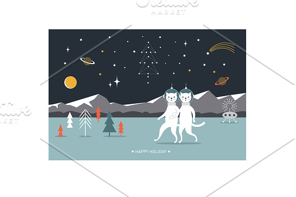 Happy Cosmic Holidays! in Illustrations - product preview 5