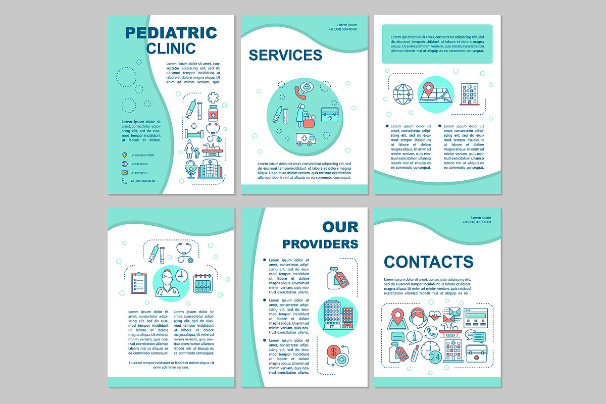 Pediatric clinic brochure template in Brochure Templates - product preview 8