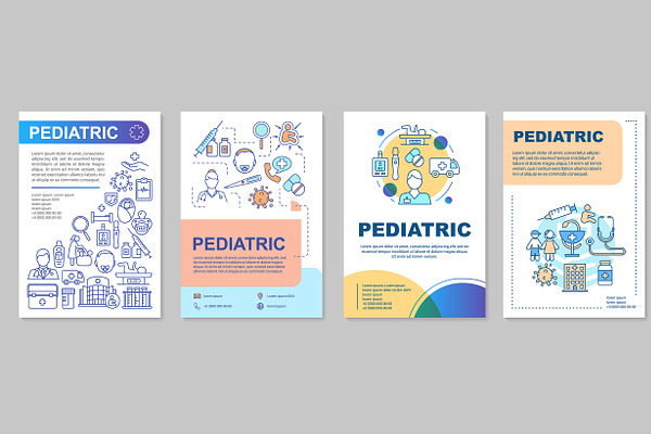 Pediatric brochure template layout