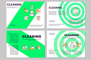 Cleaning brochure template layout