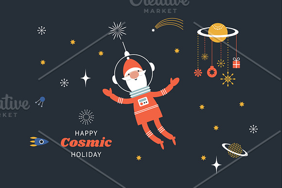 Happy Cosmic Holidays! in Illustrations - product preview 6