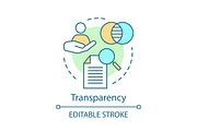Transparency concept icon