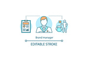 Brand manager concept icon
