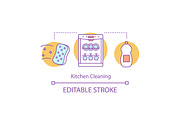 Kitchen cleaning concept icon