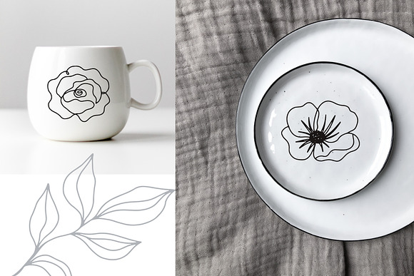 Modern Floral Abstract Collection in Graphics - product preview 12