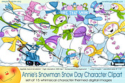 Snowman Snow Day Character Clipart