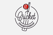 Cricket championship logo.