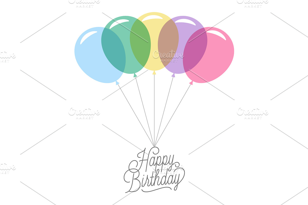 Happy Birthday card. in Illustrations - product preview 8