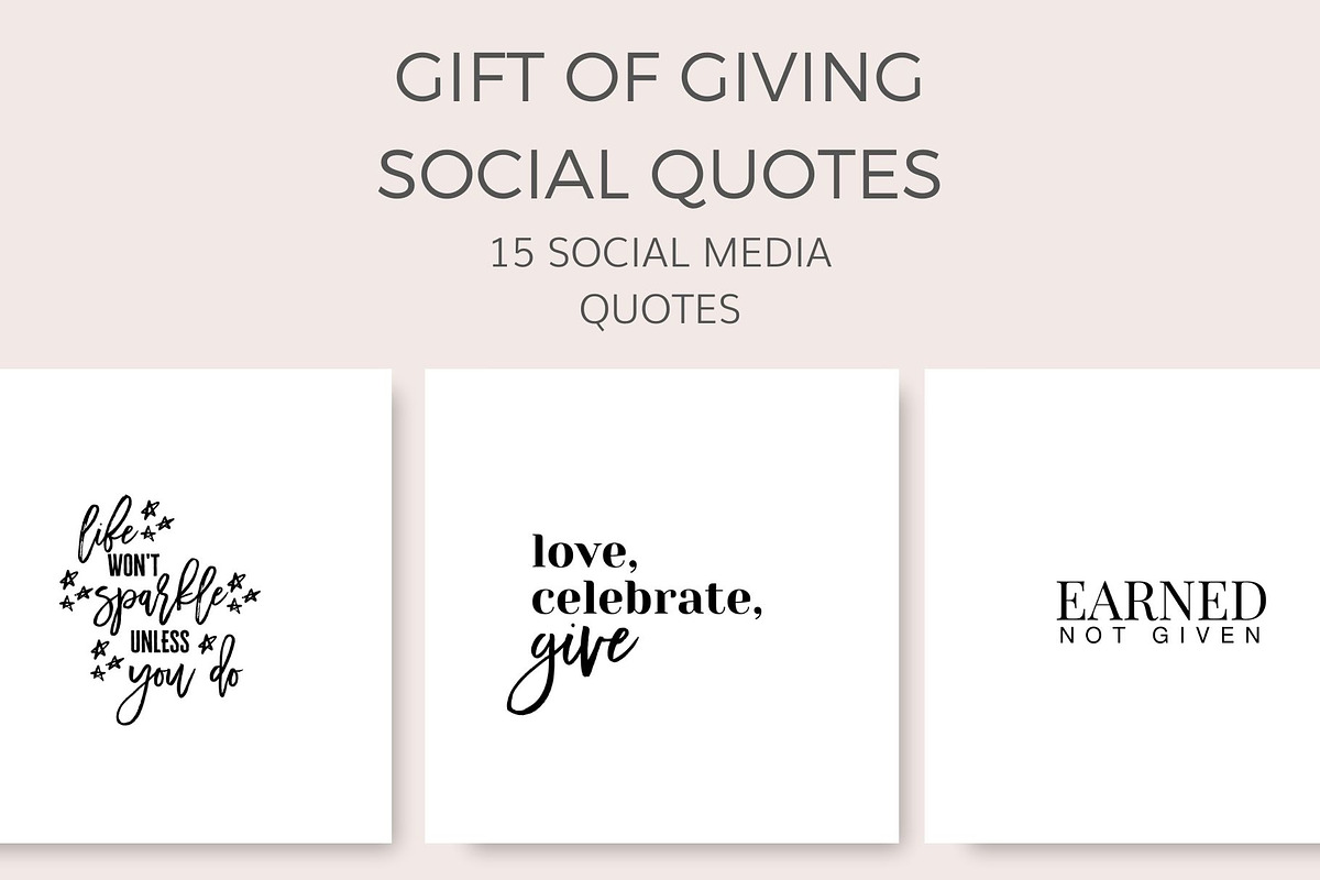 Gift Giving Social Quotes(15 Images) in Instagram Templates - product preview 8