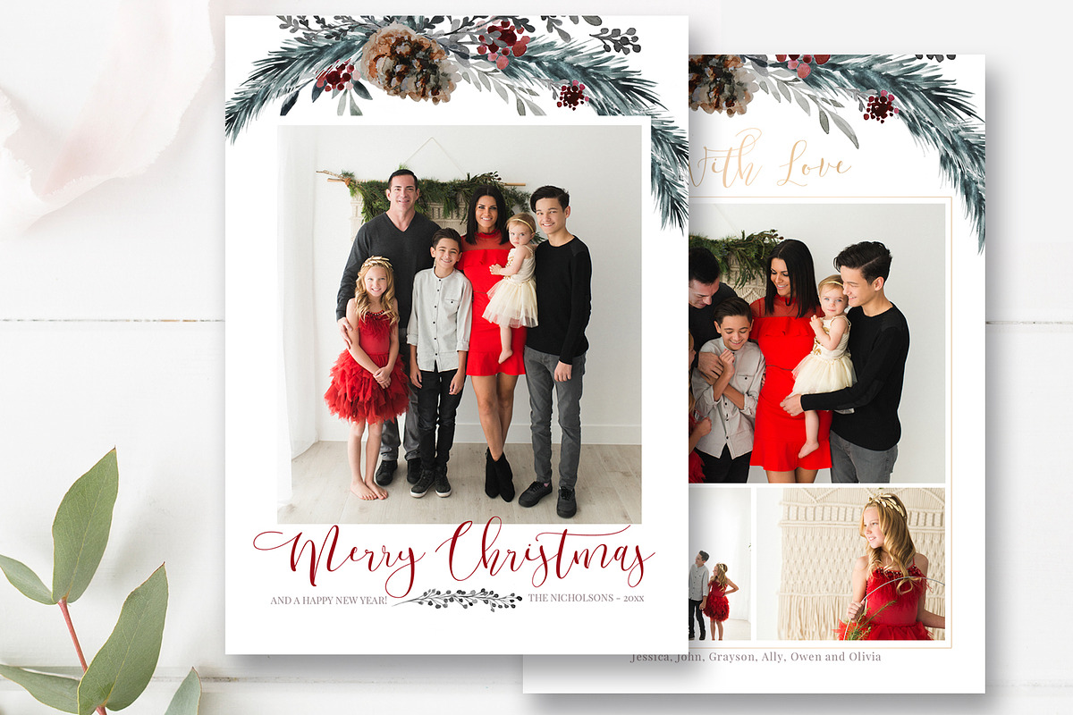 Merry Christmas Photo Card PSD in Card Templates - product preview 8