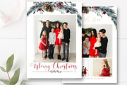 Merry Christmas Photo Card PSD