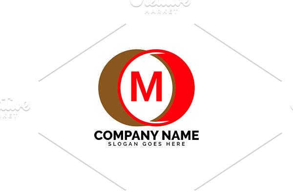 m letter circle logo