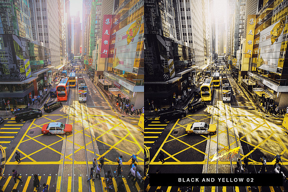 50 Black & Yellow Lightroom Presets in Add-Ons - product preview 1