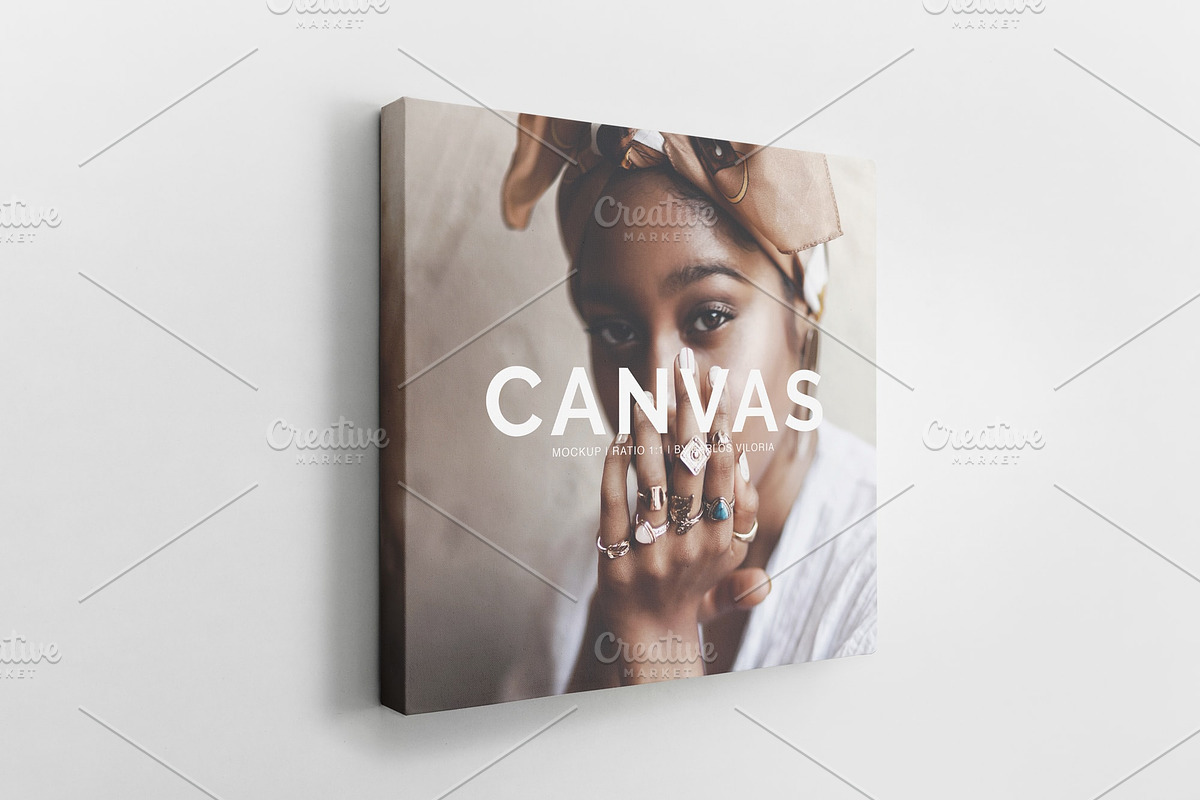 Square Canvas Ratio 1x1 Mockup 02 in Print Mockups - product preview 8