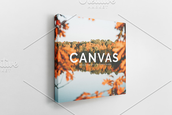 Square Canvas Ratio 1x1 Mockup 02 in Print Mockups - product preview 4