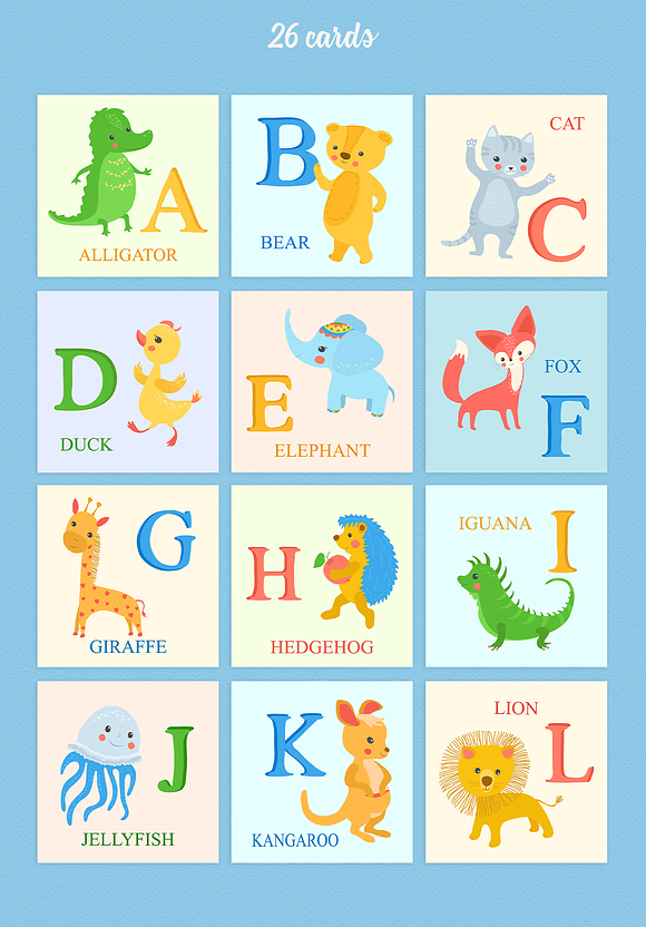 Alphabet Zoo Illustration Set in Illustrations - product preview 1