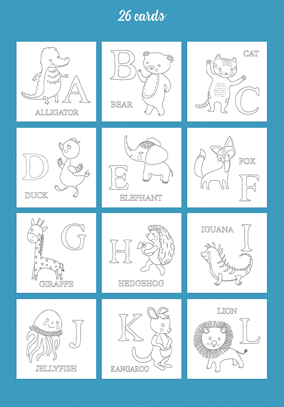 Alphabet Zoo Illustration Set in Illustrations - product preview 6