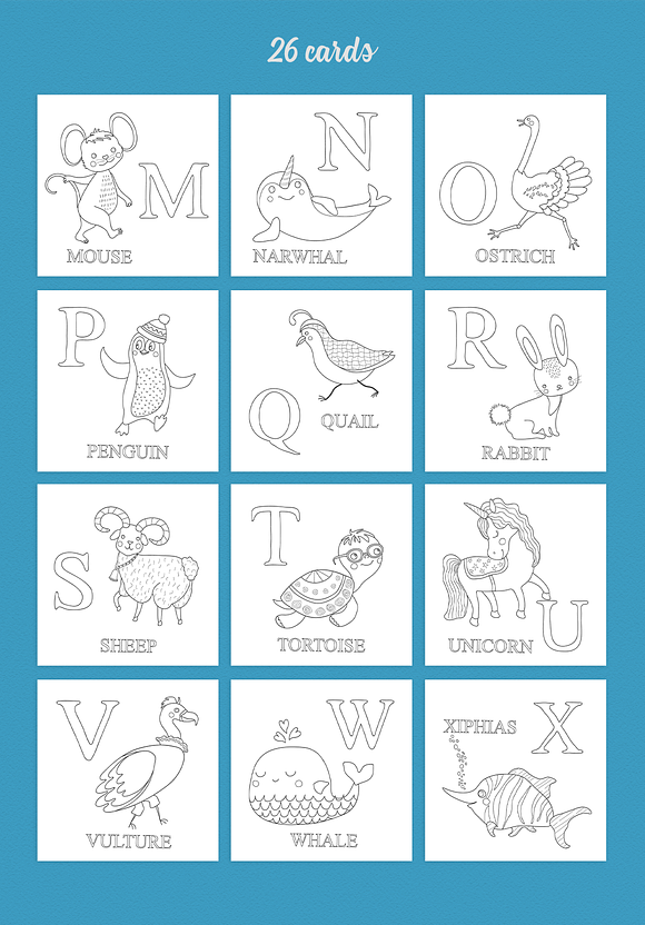 Alphabet Zoo Illustration Set in Illustrations - product preview 7
