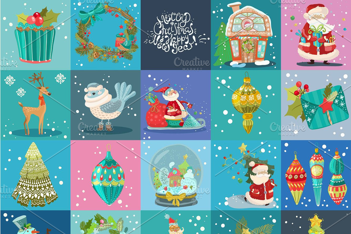 Christmas Vector Clipart in Illustrations - product preview 8