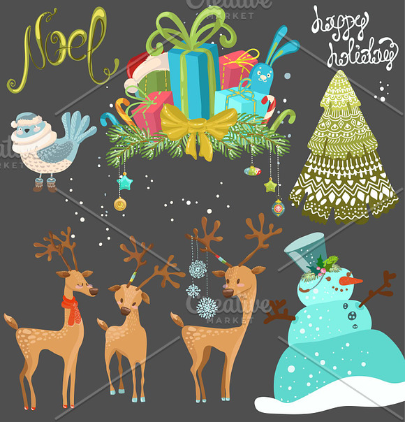 Christmas Vector Clipart in Illustrations - product preview 4