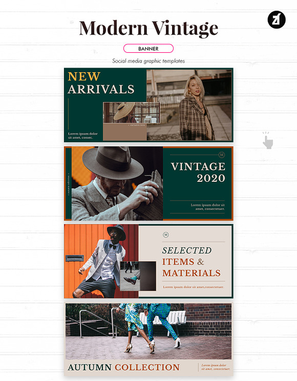 Modern vintage social media graphic in Instagram Templates - product preview 7