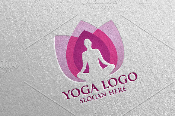 Yoga and Spa Lotus Flower logo 31 in Logo Templates - product preview 1