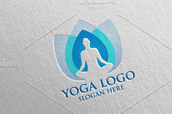 Yoga and Spa Lotus Flower logo 31 in Logo Templates - product preview 2