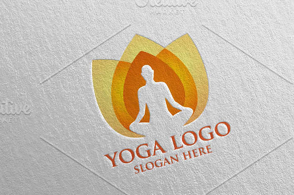 Yoga and Spa Lotus Flower logo 31 in Logo Templates - product preview 3