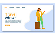 Travel adviser landing page