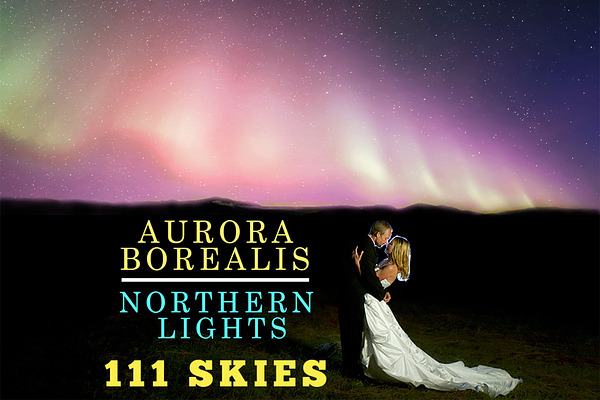Aurora borealis sky, northern sky