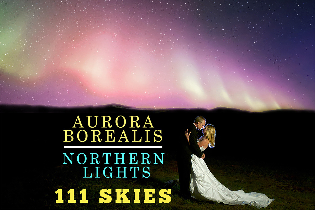 Aurora borealis sky, northern sky in Objects - product preview 8