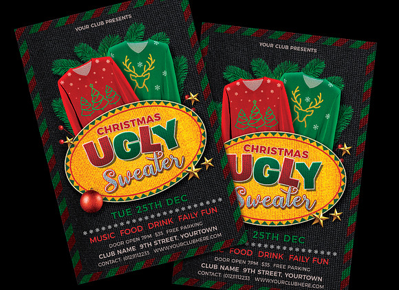 Christmas Ugly Sweater in Invitation Templates - product preview 1