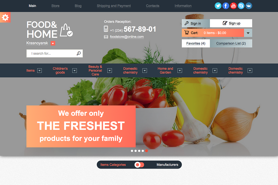 Food & Home – Store Template