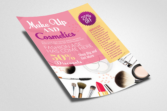 Cosmetics & Make Up Discount Flyer in Flyer Templates - product preview 1
