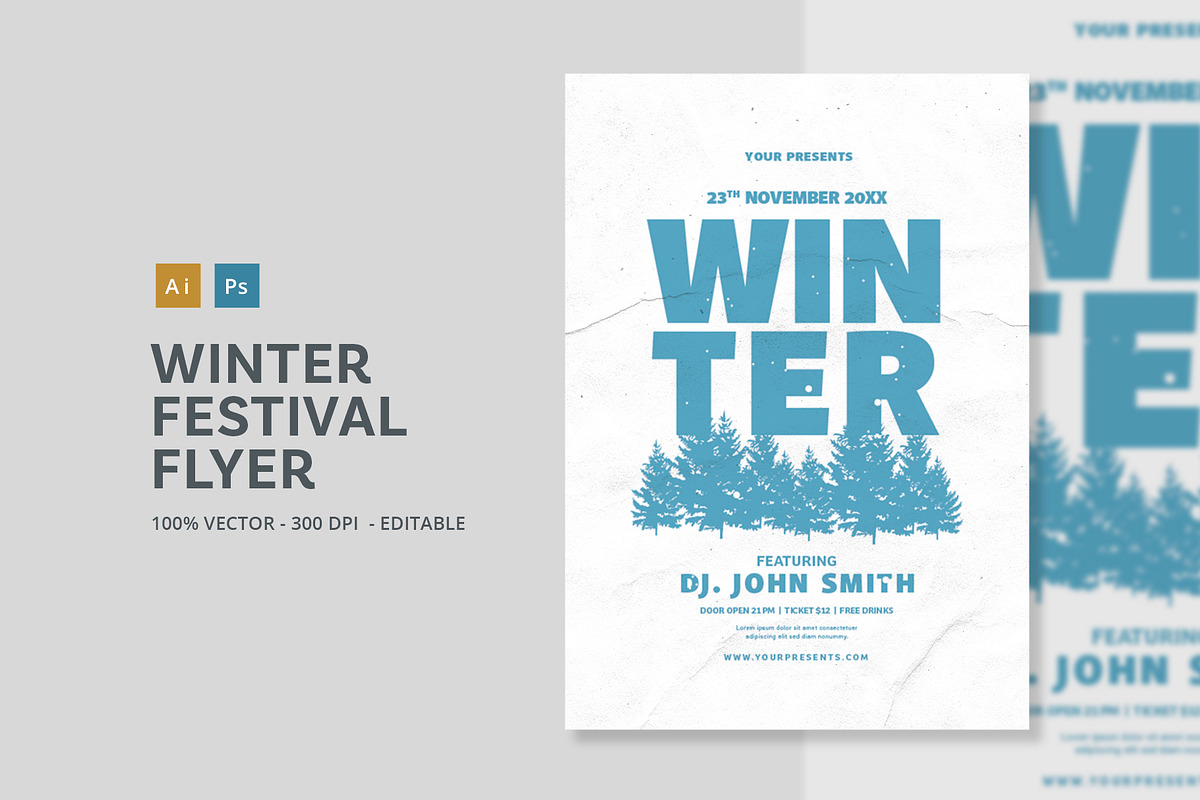 Winter Flyer in Flyer Templates - product preview 8