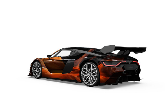 Sport Car Mockup in Mockup Templates - product preview 3