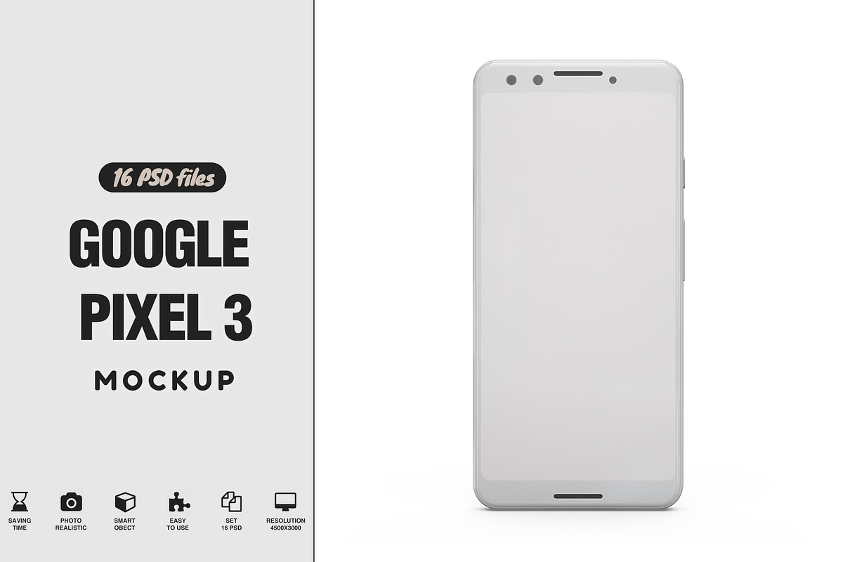 Google Pixel 3 App Skin Mocup in Mockup Templates - product preview 8