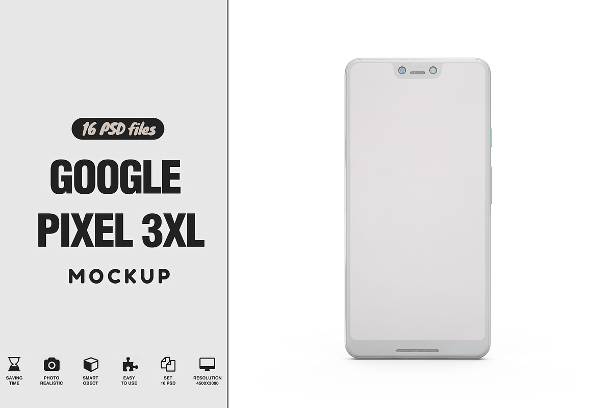 Google Pixel 3XL App Skin Mockup in Mockup Templates - product preview 8