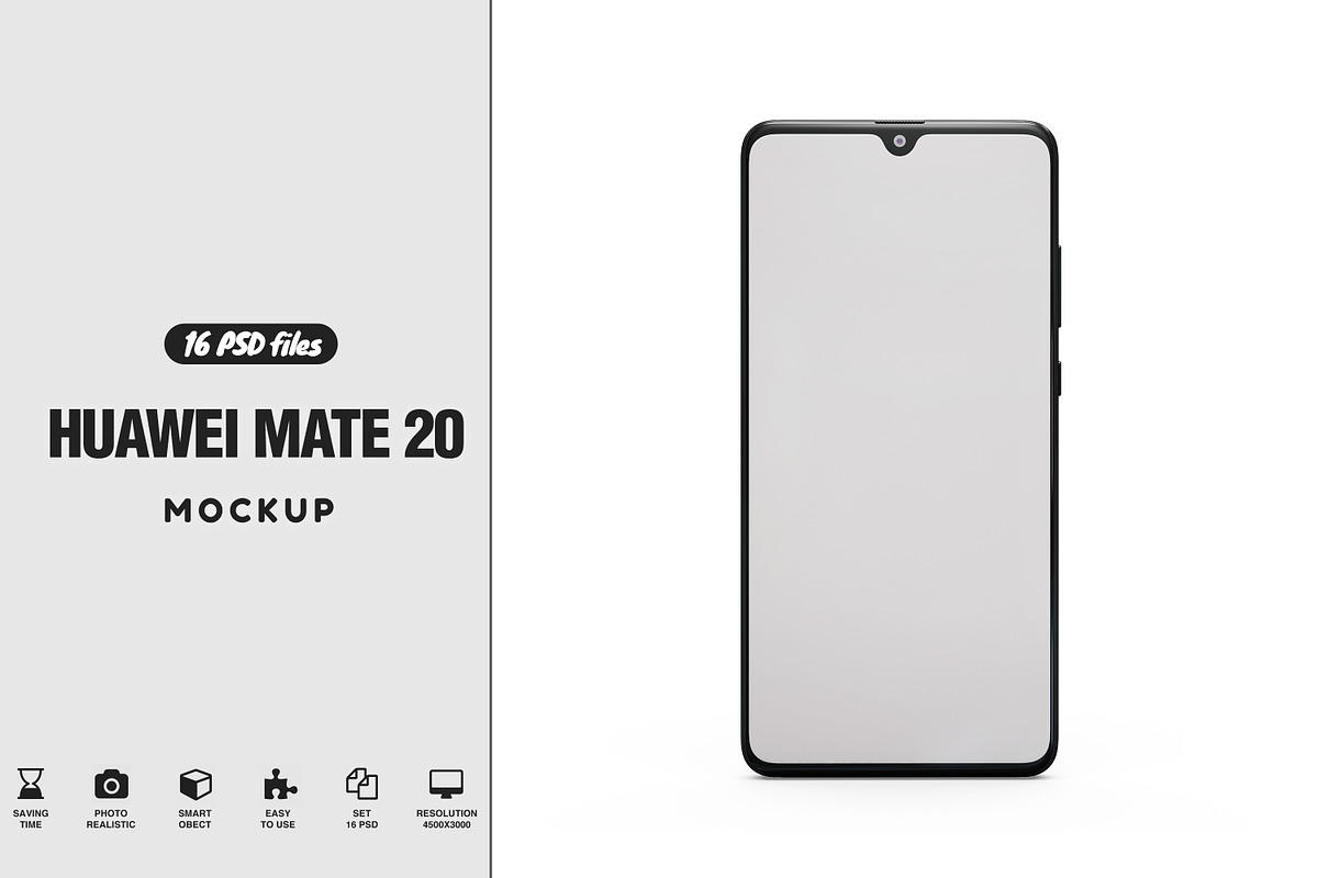 Huawei Mate 20 App Skin Mockup in Mockup Templates - product preview 8