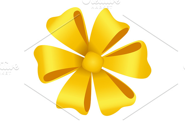 Ribbon Bow Made in Form of Flower