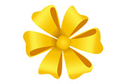 Ribbon Bow Made in Form of Flower