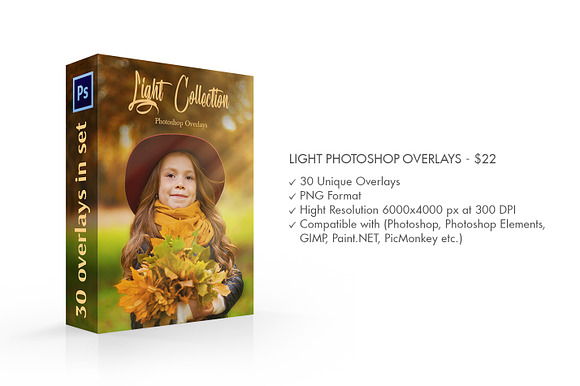 Light Photoshop Overlays in Add-Ons - product preview 1
