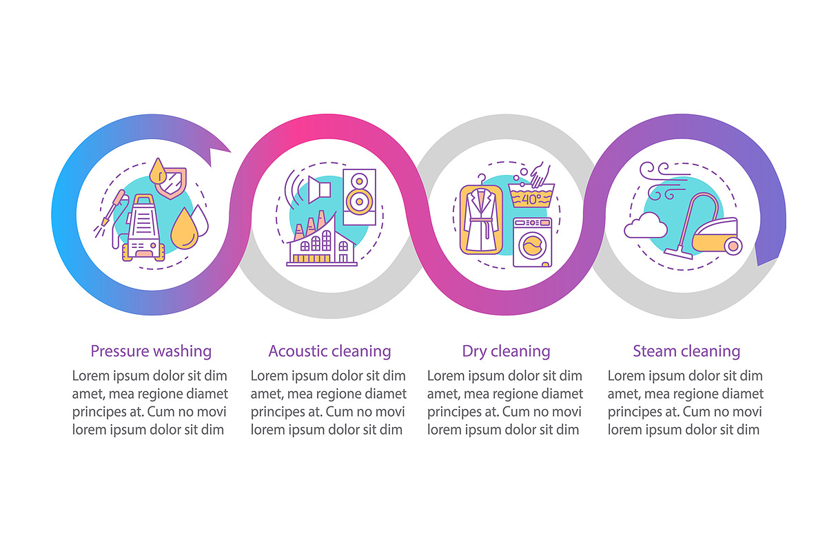 Cleaning methods vector infographic in Web Elements - product preview 8