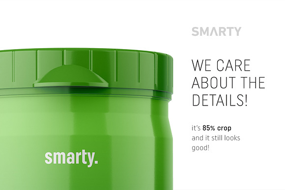 Plastic glossy jar mockup in Product Mockups - product preview 3